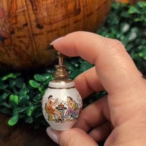 MINI VINTAGE Ceramic Perfume Bottle with Greek Design